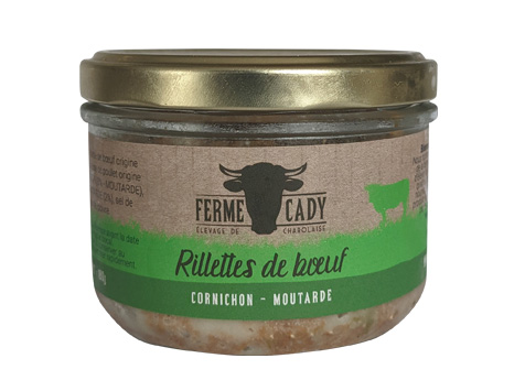 Rillette de bœuf Cornichon Moutarde Ferme de Cady